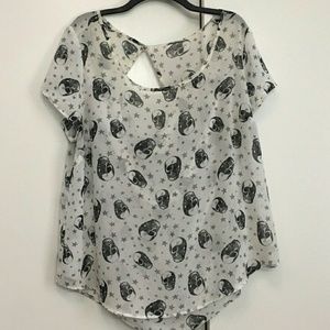 Torrid skulls and stars shirt